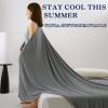 imageDOWNCOOL Cooling Blanket Queen Size Pink Summer Comforter for Hot Sleeper and Night Sweats Lightweight Soft QMaxampgt04 ArcChill Cool BlanketGrey