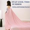 imageDOWNCOOL Cooling Blanket Queen Size Pink Summer Comforter for Hot Sleeper and Night Sweats Lightweight Soft QMaxampgt04 ArcChill Cool BlanketPink