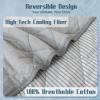 imageDOWNCOOL Cooling Comforter Cream White Cooling Blanket Queen Size Cooling Duvet for Hot Sleeper Breathable Summer Quilt Lightweight Soft QMaxampgt04 ArcChill Cool Comforter90quotX90quot02greyStripe