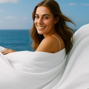 imageDOWNCOOL Cooling Blanket Queen Size Pink Summer Comforter for Hot Sleeper and Night Sweats Lightweight Soft QMaxampgt04 ArcChill Cool BlanketWhite