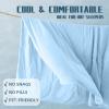 image:imageDOWNCOOL Cooling Comforter Queen Size Green Cooling Blanket for Hot Sleeper Lightweight amp Breathable Blanket for Night SweatsDualSide Cooling Summer Bedding90X9001blue