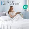 image:imageDOWNCOOL 4Piece Cooling Sheet Set Full Size Cooling Bed Sheets for Hot Sleepers and Night Sweats QMaxgt04 Soft amp Breathable Summer Bedding Sheets Deep Pocket Up to 15 GreyWhite
