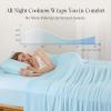 image:imageDOWNCOOL 4Piece Cooling Sheet Set Full Size Cooling Bed Sheets for Hot Sleepers and Night Sweats QMaxgt04 Soft amp Breathable Summer Bedding Sheets Deep Pocket Up to 15 GreyBlue