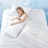image:imageDOWNCOOL 4Piece Cooling Sheet Set Full Size Cooling Bed Sheets for Hot Sleepers and Night Sweats QMaxgt04 Soft amp Breathable Summer Bedding Sheets Deep Pocket Up to 15 GreyWhite