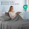 image:imageDOWNCOOL 4Piece Cooling Sheet Set Full Size Cooling Bed Sheets for Hot Sleepers and Night Sweats QMaxgt04 Soft amp Breathable Summer Bedding Sheets Deep Pocket Up to 15 GreyGrey