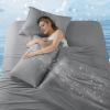 image:imageDOWNCOOL 4Piece Cooling Sheet Set Full Size Cooling Bed Sheets for Hot Sleepers and Night Sweats QMaxgt04 Soft amp Breathable Summer Bedding Sheets Deep Pocket Up to 15 GreyGrey