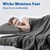 image:imageDOWNCOOL Cooling Comforter Set Queen SizeLightweight Blanket for Hot Sleepers10cm Cooling Pillowcases3 Pieces Bedding Sets UltraCool Fabric with MoistureWicking amp QuickDryGrey9090Grey