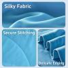 image:imageDOWNCOOL Cooling Comforter Set Queen SizeLightweight Blanket for Hot Sleepers10cm Cooling Pillowcases3 Pieces Bedding Sets UltraCool Fabric with MoistureWicking amp QuickDryGrey9090Blue