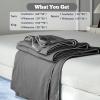 image:imageDOWNCOOL Cooling Comforter Set Queen SizeLightweight Blanket for Hot Sleepers10cm Cooling Pillowcases3 Pieces Bedding Sets UltraCool Fabric with MoistureWicking amp QuickDryGrey9090Grey