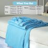 image:imageDOWNCOOL Cooling Comforter Set Queen SizeLightweight Blanket for Hot Sleepers10cm Cooling Pillowcases3 Pieces Bedding Sets UltraCool Fabric with MoistureWicking amp QuickDryGrey9090Blue