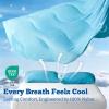image:imageDOWNCOOL Cooling Comforter Set Queen SizeLightweight Blanket for Hot Sleepers10cm Cooling Pillowcases3 Pieces Bedding Sets UltraCool Fabric with MoistureWicking amp QuickDryGrey9090Blue