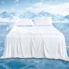 image:imageDOWNCOOL 4Piece Cooling Sheet Set Full Size Cooling Bed Sheets for Hot Sleepers and Night Sweats QMaxgt04 Soft amp Breathable Summer Bedding Sheets Deep Pocket Up to 15 GreyWhite