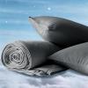 image:imageDOWNCOOL Cooling Comforter Set Queen SizeLightweight Blanket for Hot Sleepers10cm Cooling Pillowcases3 Pieces Bedding Sets UltraCool Fabric with MoistureWicking amp QuickDryGrey9090Grey