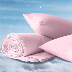 image:imageDOWNCOOL Cooling Comforter Set Queen SizeLightweight Blanket for Hot Sleepers10cm Cooling Pillowcases3 Pieces Bedding Sets UltraCool Fabric with MoistureWicking amp QuickDryGrey9090Pink