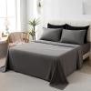 image:imageDOWNCOOL Full Size Comforter Sets 7Pcs Full Size Bedding Sets Dark Purple All Season Down Alternative Bedding Comforter Sets with Comforter Flat Sheet Fitted Sheet 2 Pillow Shams amp 2 PillowcasesBlackGrey