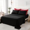 image:imageDOWNCOOL Full Size Comforter Sets 7Pcs Full Size Bedding Sets Dark Purple All Season Down Alternative Bedding Comforter Sets with Comforter Flat Sheet Fitted Sheet 2 Pillow Shams amp 2 PillowcasesRedBlack