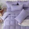 image:imageDOWNCOOL Full Size Comforter Sets 7Pcs Full Size Bedding Sets Dark Purple All Season Down Alternative Bedding Comforter Sets with Comforter Flat Sheet Fitted Sheet 2 Pillow Shams amp 2 PillowcasesPurple