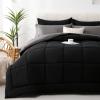 image:imageDOWNCOOL Full Size Comforter Sets 7Pcs Full Size Bedding Sets Dark Purple All Season Down Alternative Bedding Comforter Sets with Comforter Flat Sheet Fitted Sheet 2 Pillow Shams amp 2 PillowcasesBlackGrey