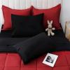 image:imageDOWNCOOL Full Size Comforter Sets 7Pcs Full Size Bedding Sets Dark Purple All Season Down Alternative Bedding Comforter Sets with Comforter Flat Sheet Fitted Sheet 2 Pillow Shams amp 2 PillowcasesRedBlack