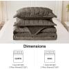 image:imageDOWNCOOL Velvet Quilt Set King Size 3 Pieces Soft Lightweight Quilted Velvet Bedspread Coverlet Bedding with 2 Pillow Shams for All Season Cream WhiteMocha Brown
