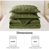 image:imageDOWNCOOL Velvet Quilt Set King Size 3 Pieces Soft Lightweight Quilted Velvet Bedspread Coverlet Bedding with 2 Pillow Shams for All Season Cream WhiteOlive Green
