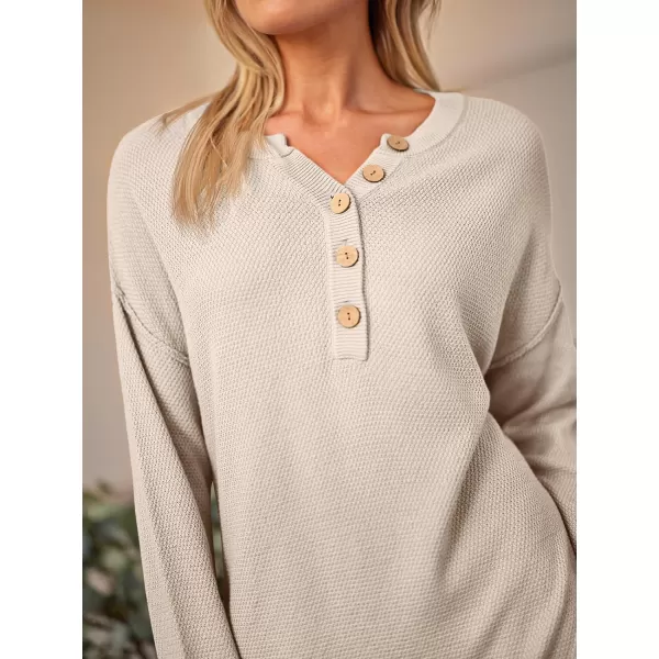 LILLUSORY Women Pullover Sweater Maxi Dresses 2023 Fall Long Sleeve Button V Neck Oversized Waffle Knit Sweaters