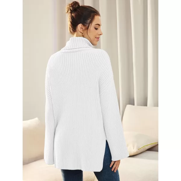 LILLUSORY Womens 2023 Fall Turtleneck Oversized Pullover Sweaters Long Sleeves High Neck Ribbed Knit Sweater