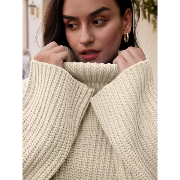 LILLUSORY Womens Turtleneck Oversized Knit Pullover Sweaters 2023 Fall Long Sleeve Loose Short Sweater Dress