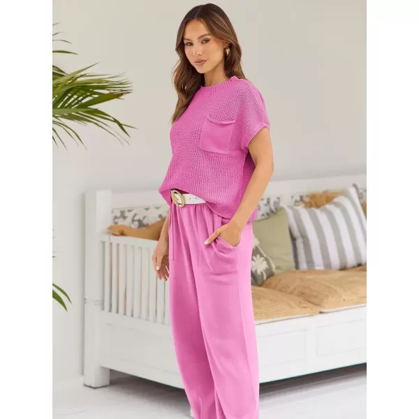 LILLUSORY 2 Piece Knit Sets For Women Trendy Sweatsuit Sets