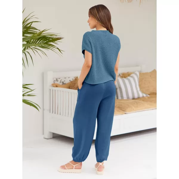 LILLUSORY 2 Piece Knit Sets For Women Trendy Sweatsuit Sets
