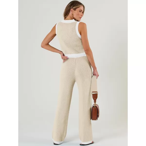 LILLUSORY 2 Piece Knit Sets Women's Summer Vest Sweatsuit Sets