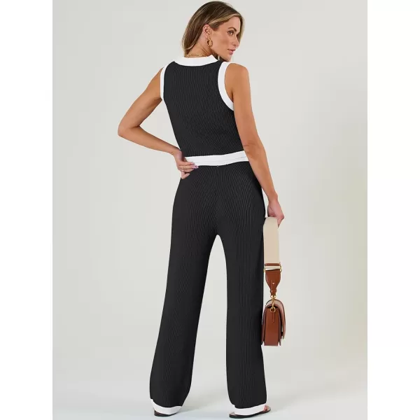 LILLUSORY 2 Piece Knit Sets Women's Summer Vest Sweatsuit Sets