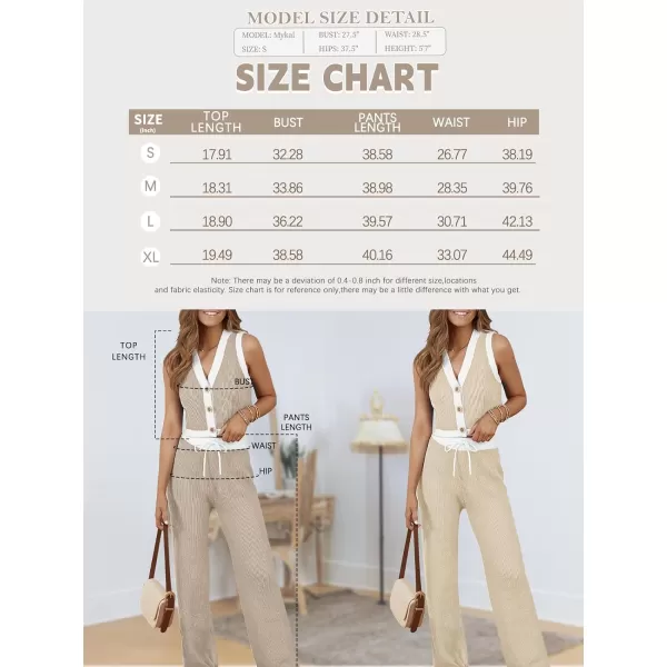 LILLUSORY 2 Piece Knit Sets Women's Summer Vest Sweatsuit Sets