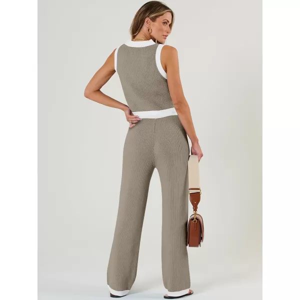 LILLUSORY 2 Piece Knit Sets Women's Summer Vest Sweatsuit Sets