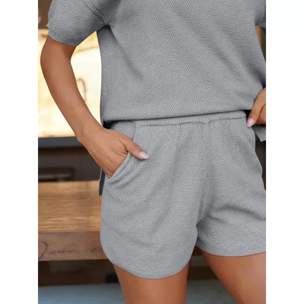 LILLUSORY Knit Matching Set Women's 2 Piece Outfits Lounge