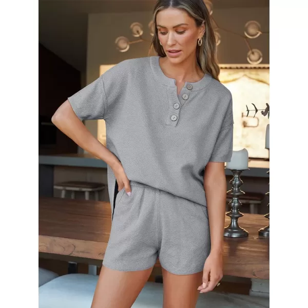 LILLUSORY Knit Matching Set Women's 2 Piece Outfits Lounge