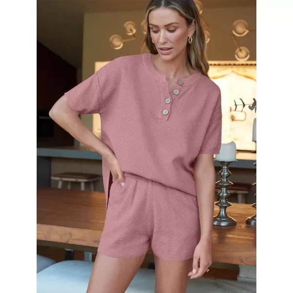 LILLUSORY Knit Matching Set Women's 2 Piece Outfits Lounge