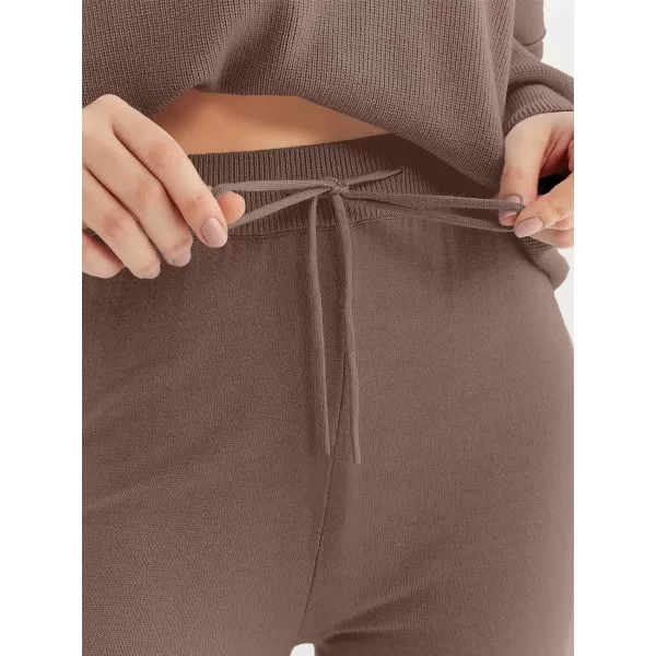 LILLUSORY Women 2 Piece Outfits Sweatsuit Sweater Sets Oversized Knit Pullover Tops Wide Leg Pants Lounge Set