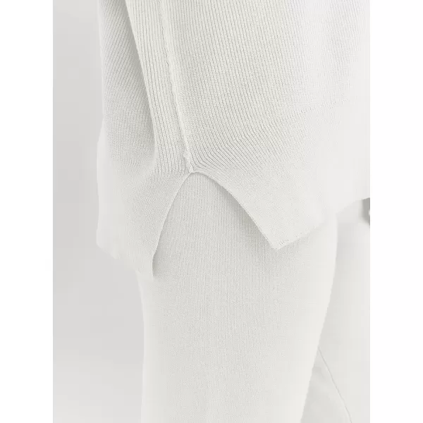 LILLUSORY Women 2 Piece Outfits Sweatsuit Sweater Sets Oversized Knit Pullover Tops Wide Leg Pants Lounge Set