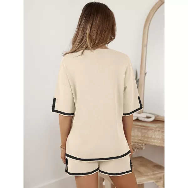 LILLUSORY Women's 2 Piece Outfits Matching Lounge Sets for Women Summer Outfits Tracksuit for Women Knit Tops and Shorts