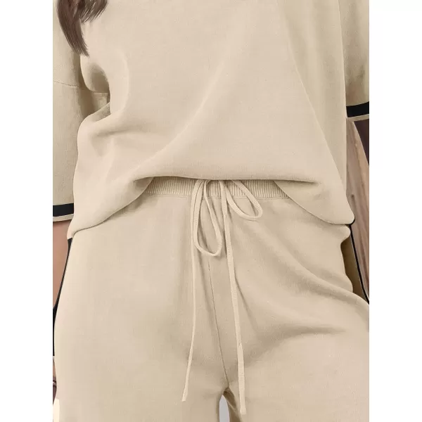 LILLUSORY Women's 2 Piece Outfits Matching Lounge Sets for Women Summer Outfits Tracksuit for Women Knit Tops and Shorts