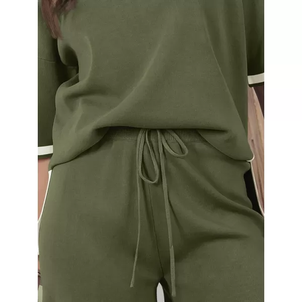 LILLUSORY Women's 2 Piece Outfits Matching Lounge Sets for Women Summer Outfits Tracksuit for Women Knit Tops and Shorts