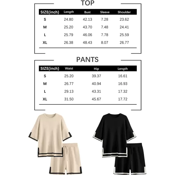 LILLUSORY Women's 2 Piece Outfits Matching Lounge Sets for Women Summer Outfits Tracksuit for Women Knit Tops and Shorts