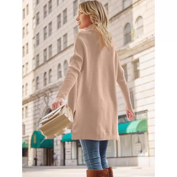 LILLUSORY Women's Turtleneck Oversized Sweaters 2023 Fall Long Batwing Sleeve Spilt Hem Tunic Pullover Sweater Knit Tops