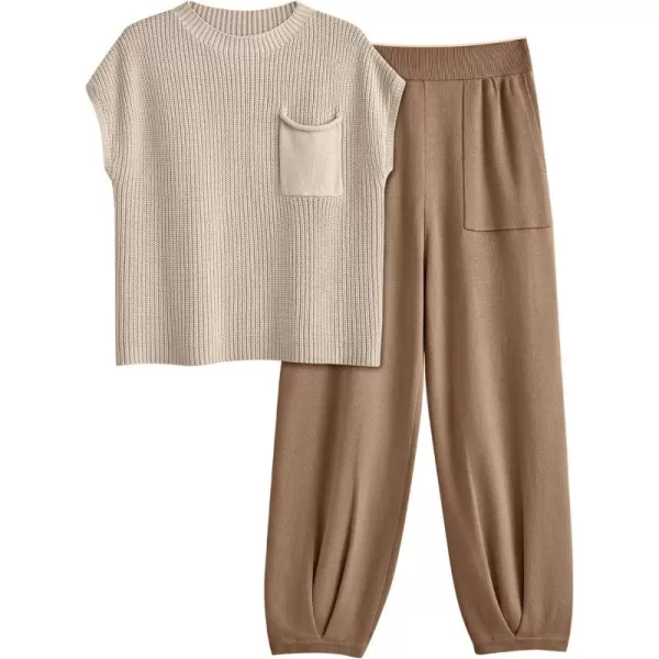 LILLUSORY 2 Piece Knit Sets For Women Trendy Sweatsuit Sets