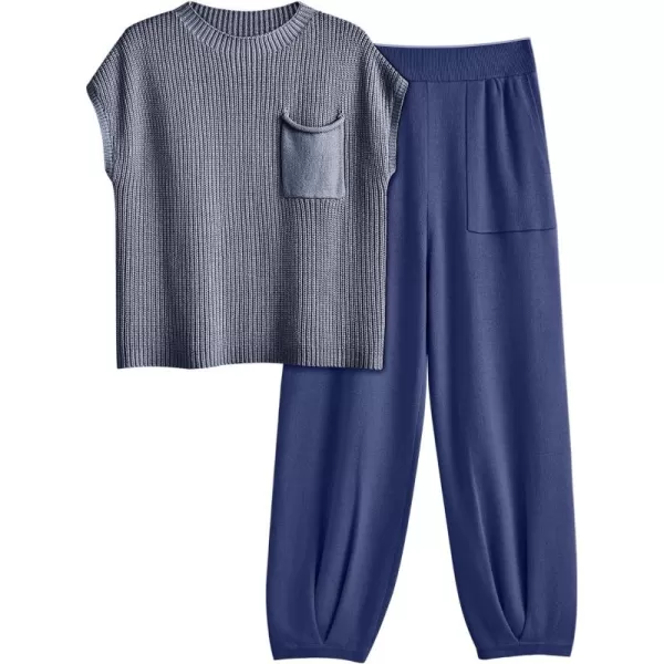 LILLUSORY 2 Piece Knit Sets For Women Trendy Sweatsuit Sets