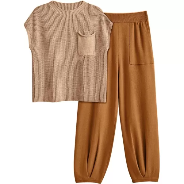 LILLUSORY 2 Piece Knit Sets For Women Trendy Sweatsuit Sets