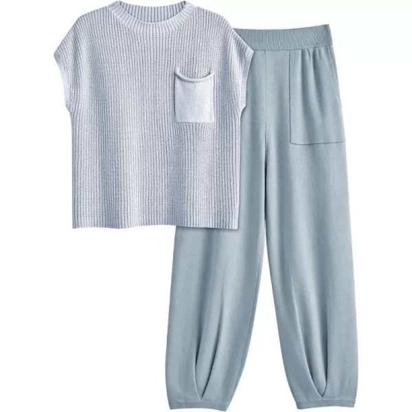 LILLUSORY 2 Piece Knit Sets For Women Trendy Sweatsuit Sets