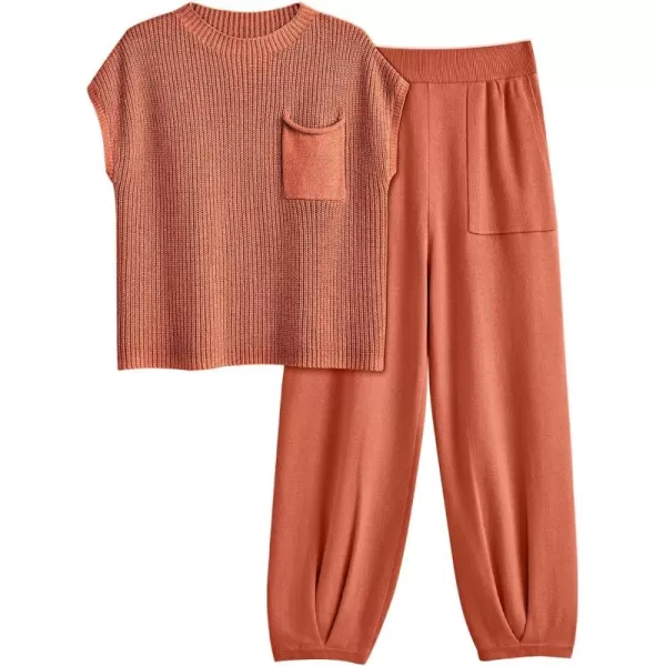 LILLUSORY 2 Piece Knit Sets For Women Trendy Sweatsuit Sets
