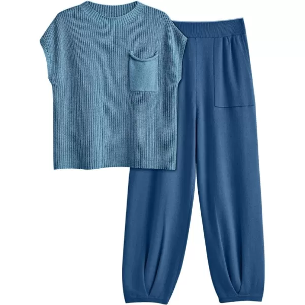 LILLUSORY 2 Piece Knit Sets For Women Trendy Sweatsuit Sets